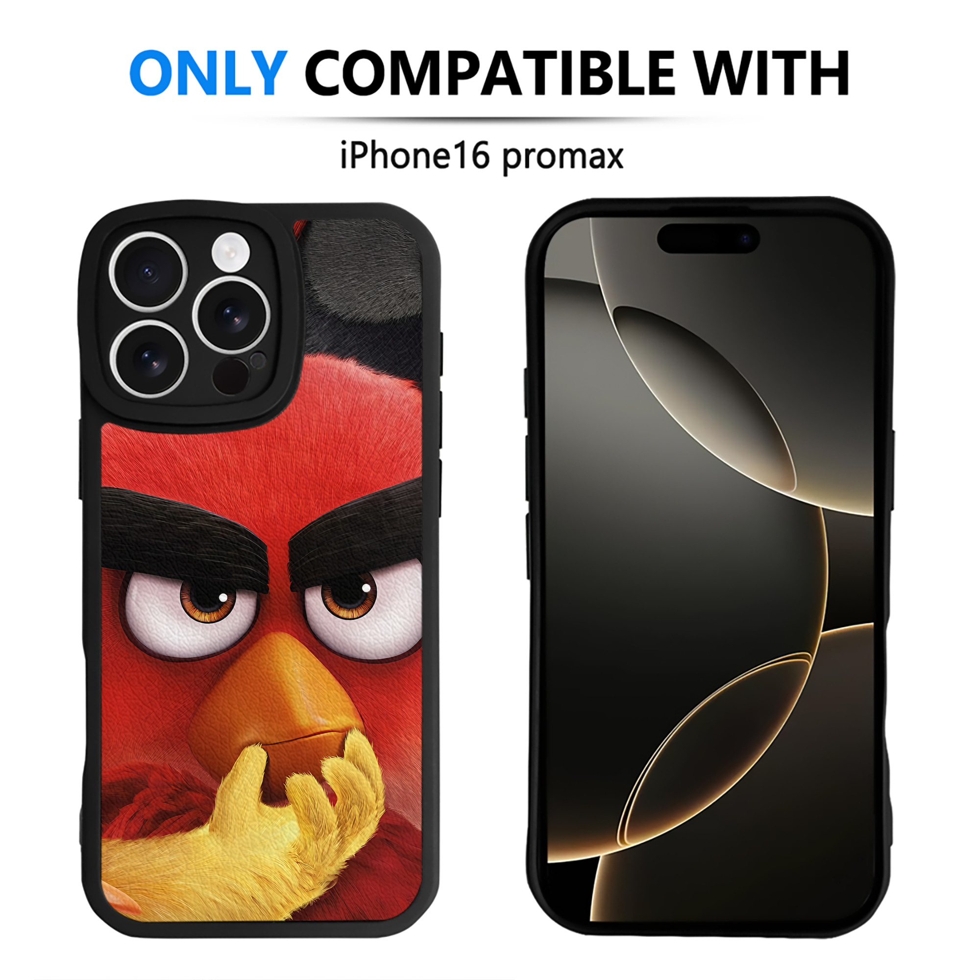 （画像用） Angry Birds アングリーバード 【iPhone 16シリーズ対応】シリコンスマホケース（レザー調） 材質：シリコン